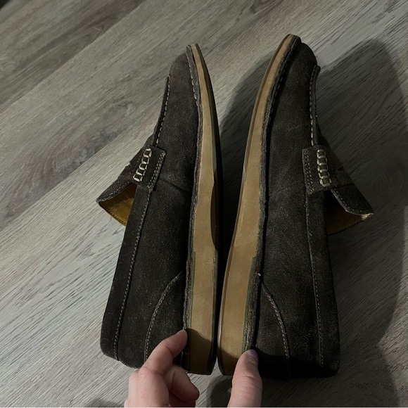 Sperry Gold Cup Men Exeter Brown Suede Penny Loafers STS12202 10.5 Leather Upper - Picture 6 of 8